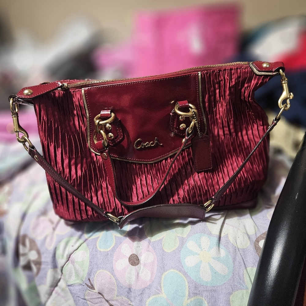 Red Coach Handbag